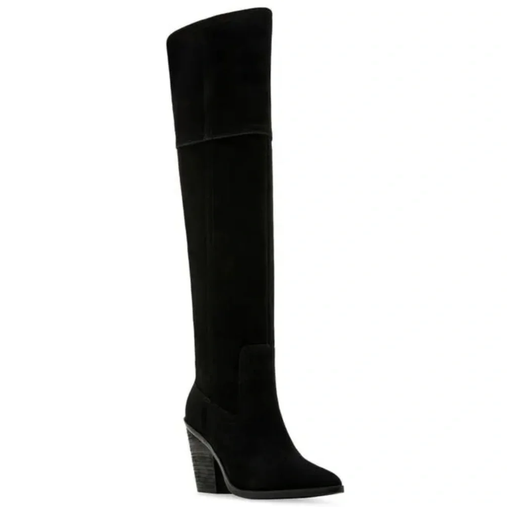 🌸BLONDO🌸 Windie Waterproof Over The Knee Boot - Black Suede Size: 6M